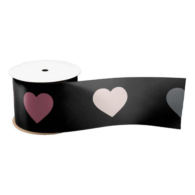 Ruban En Satin Motif de coeur 30 (Bobine)