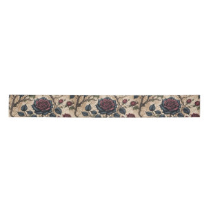 Ruban En Satin Motif de découpage Rose gothique foncé