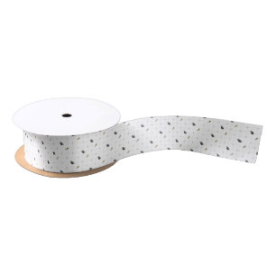 Ruban En Satin Motif de diplômes et de diplômes en gris clair