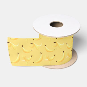 Ruban En Satin Motif de fête drôle de jeux de mots sur la banane,