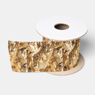Ruban En Satin Motif de feuille froissée
