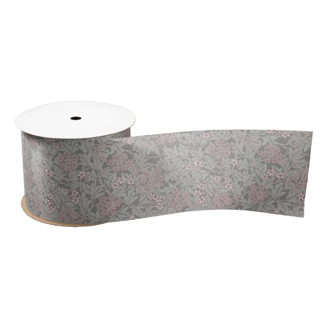 Ruban En Satin Motif de fleur de jasmin de William Morris (Bobine)