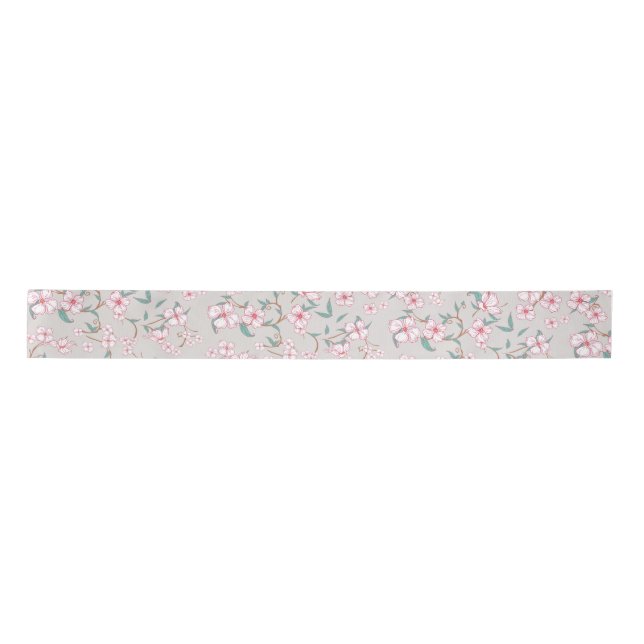 Ruban En Satin Motif de fleurs effrayantes (Devant)