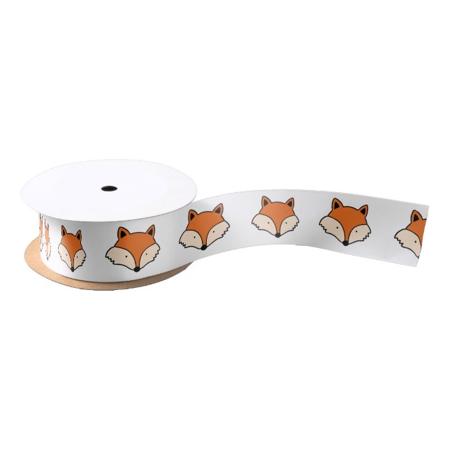 Ruban En Satin Motif de Fox (Bobine)