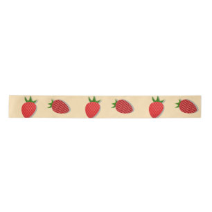 Ruban En Satin Motif de fraises pour les fruits à l'été bonnes vi