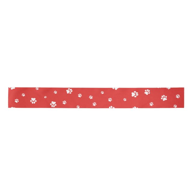 Ruban En Satin Motif de Noël des chiots de Noël (Devant)