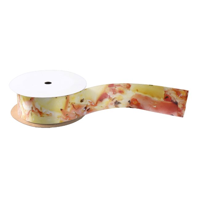 RUBAN EN SATIN MOTIF DE PIZZA POUR PICNIC (Bobine)