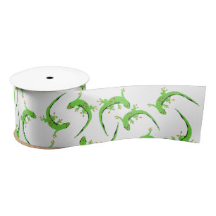 Ruban En Satin Motif de reptile Gecko Lizard
