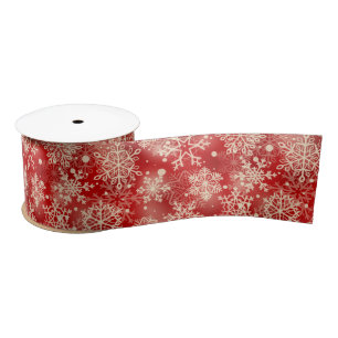 Ruban En Satin Motif de snowflakes