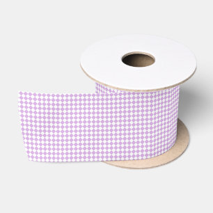 Ruban En Satin Motif de vérification du diamant blanc violet