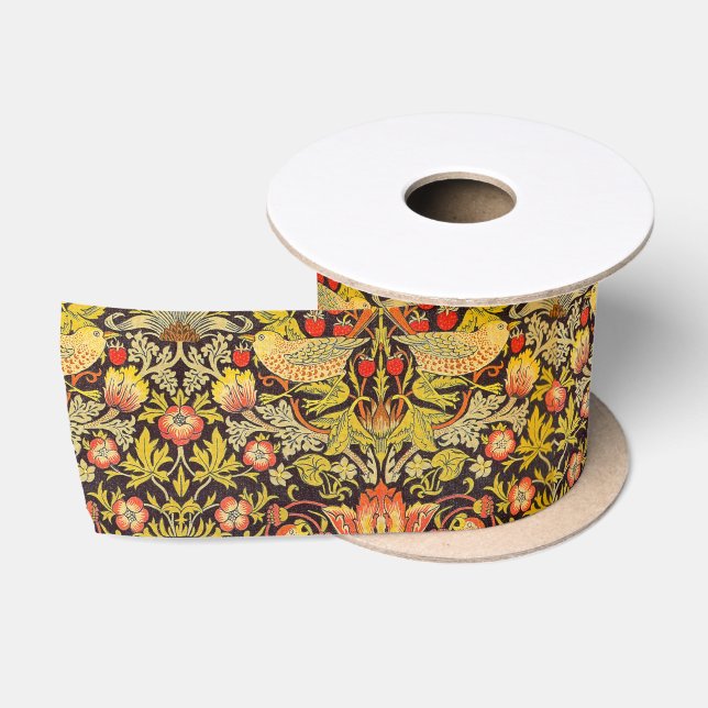 Ruban En Satin Motif de voleur de fraise de William Morris (Bobine)