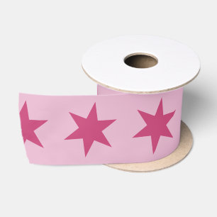 Ruban En Satin Motif d'étoiles Couleurs tendance Lilas Rose Marro