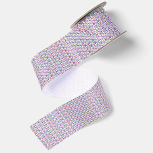 Ruban En Satin Motif diamant géométrique ethnique pastel moderne