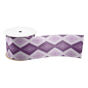 Ruban En Satin Motif diamant pourpre