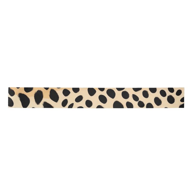 Ruban En Satin Motif d'impression Cheetah (Devant)