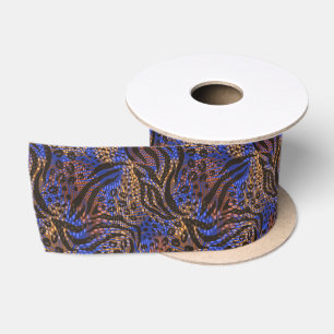 Ruban En Satin Motif d'impression Leopard et Zebra