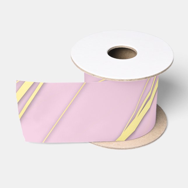 Ruban En Satin Motif Doré 2 (Bobine)