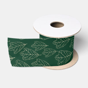 Ruban En Satin Motif Feuille de chêne contemporain Satin Ribbon