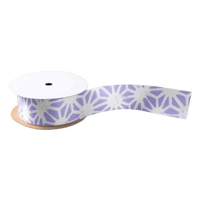 Ruban En Satin Motif géométrique Lavender (Bobine)