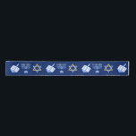 Ruban En Satin Motif Hanoukka mignon<br><div class="desc">Beau ruban d'Hanoukka en bleu joli avec un motif cool de la star du judaïsme,  rêvé pour les jeux de Chanoukah amusants,  et la menorah juive pour les vacances.</div>