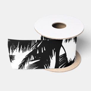 Ruban En Satin Motif Palm Tree