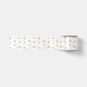 Ruban En Satin Motif Pastel Sheep