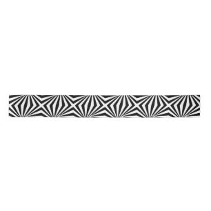 Ruban En Satin Motif rayonnant noir blanc Thunder_Cove