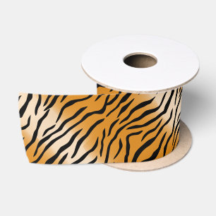Ruban En Satin Motif Rayures de Tigre Thunder_Cove