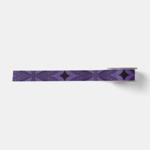 Ruban En Satin Motif Rétro de Couleur Violet Foncé
