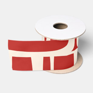 Ruban En Satin Motif rétro Piquet Moderne du milieu du XXe siècle