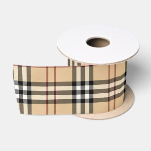 Ruban En Satin Motif Tartan Écossais