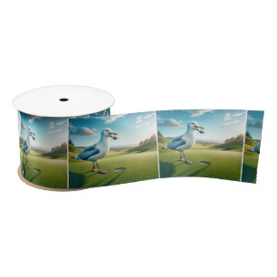 Ruban En Satin Mouette avec balle de golf
