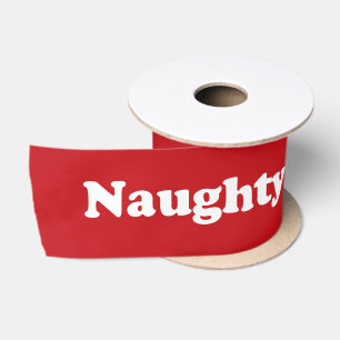 Ruban En Satin Naughty rouge blanc motif drôle mignon cool flirt