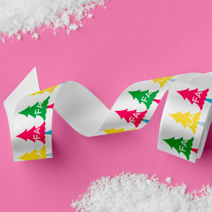 Ruban En Satin Neon Fa La La Christmas Arbre