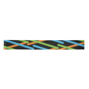 Ruban En Satin Neon Laser Orange Bleu Vert