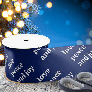 Ruban En Satin Noël Amour Paix Joie Vacances