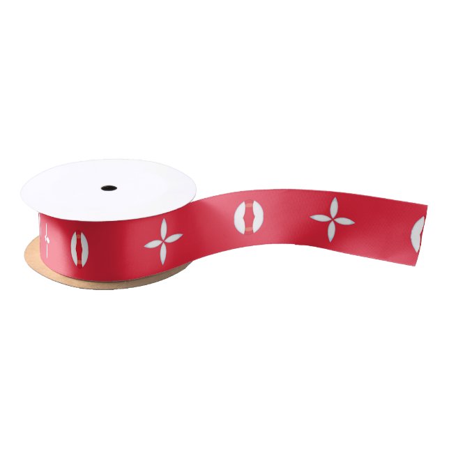 Ruban En Satin Noël Charme Motif 09 - (Bobine)