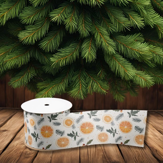 Ruban En Satin Noël Citrus Hygge (Créateur téléchargé)