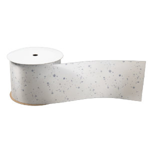 Ruban En Satin Noël Confetti Bleu