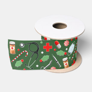 Ruban En Satin Noël du médecin ou de l'infirmière