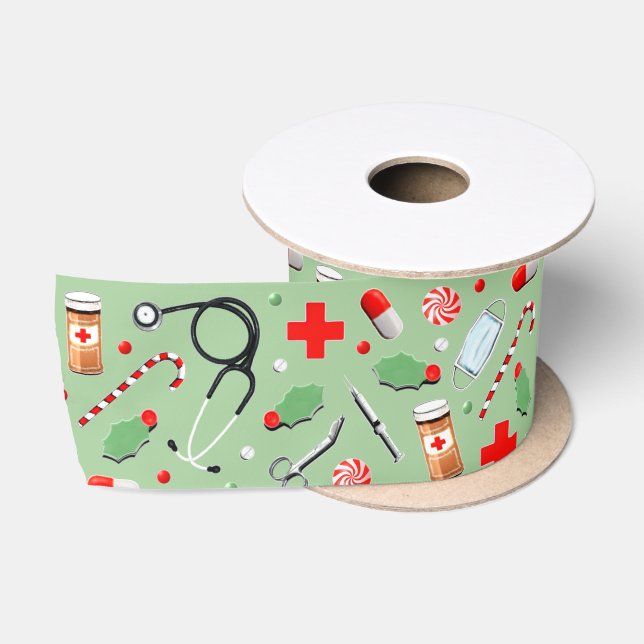 Ruban En Satin Noël médical (Bobine)