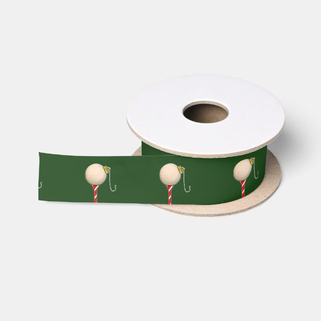 Ruban En Satin Noël Té de Golf (Bobine)