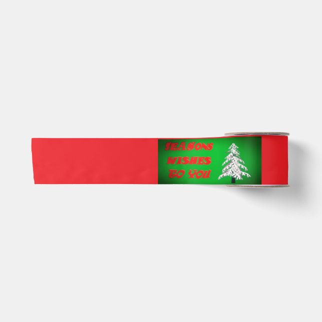 RUBAN EN SATIN NOËL VERT (Devant)