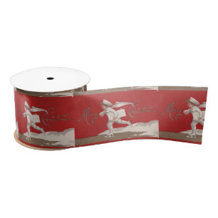 Ruban En Satin Noël vintage de patinage de Thunder_Cove de garç