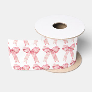 Ruban En Satin Nœud Papillon Coquette Rose