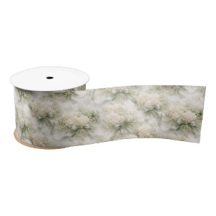 Ruban En Satin Nœuds de mariage, rubans et fleurs d'hortensia