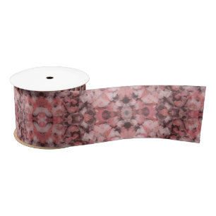 Ruban En Satin Noir Gris Rose Blanc Abstrait Géométrique Moderne