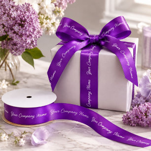 Ruban En Satin Nom de société de marque de marketing violet