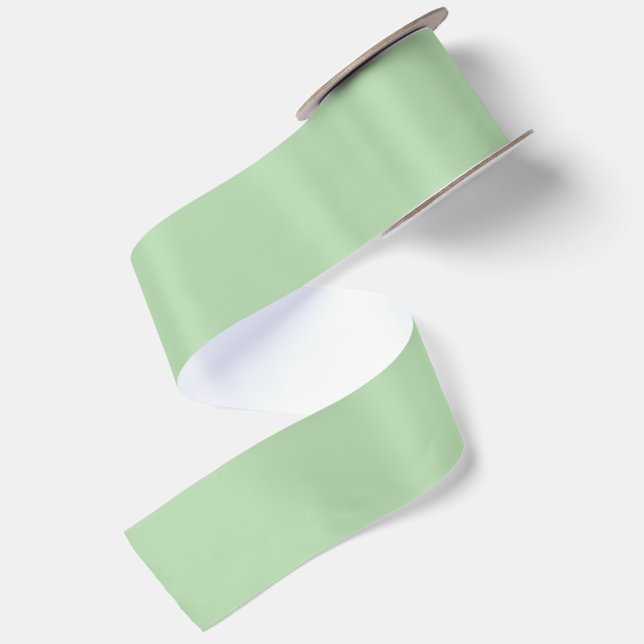 RUBAN EN SATIN NOM ET TEXTE PERSONNALISÉS VERT PÂLE (Dos)