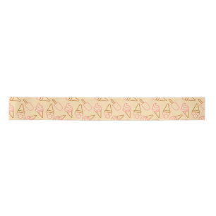Ruban En Satin Nourriture d'été mignonne avec contours de glace